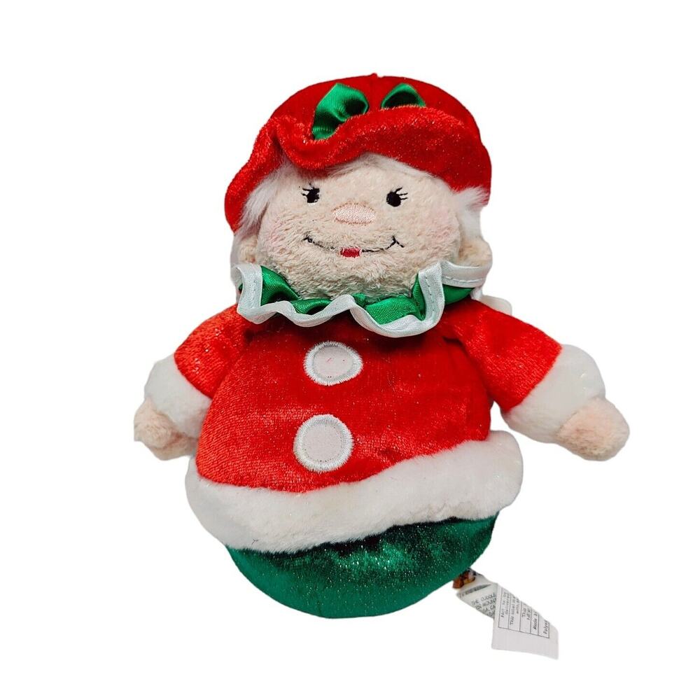 The Cuddle Factory 6in Mrs Claus Holiday‎ Bean Bag Plush Stuffed Animal New
